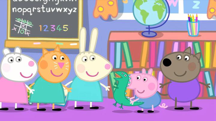 小猪佩奇:乔治来佩奇学校玩了,大家都好喜欢他,还想要个弟弟呢