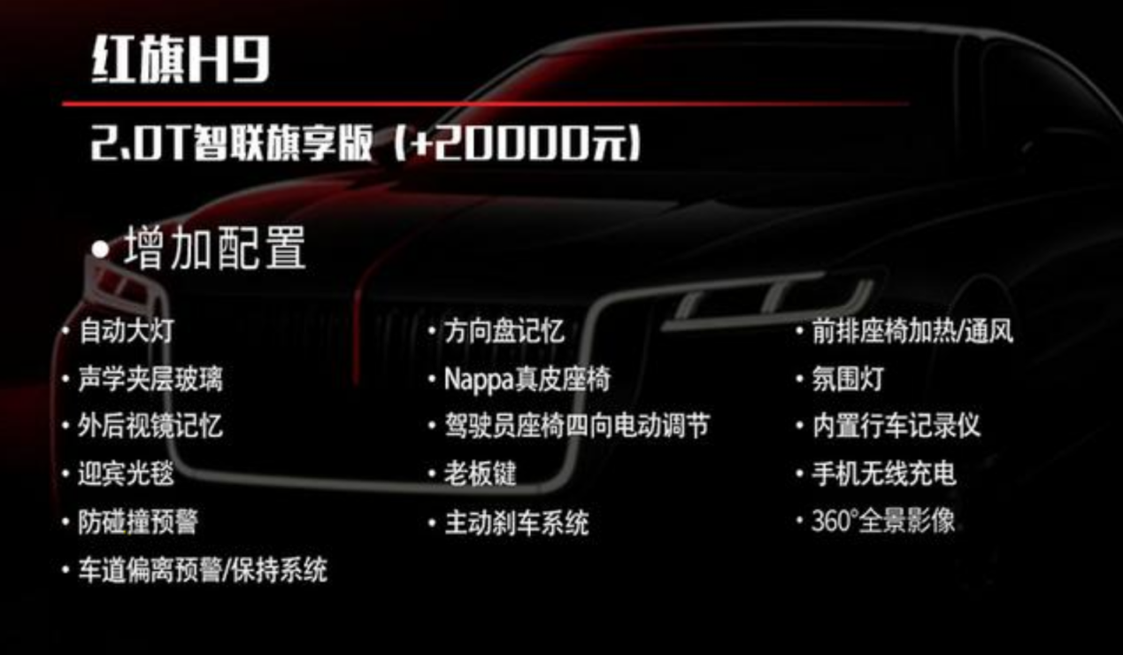 30万起步的红旗h9,哪个配置最值得买?