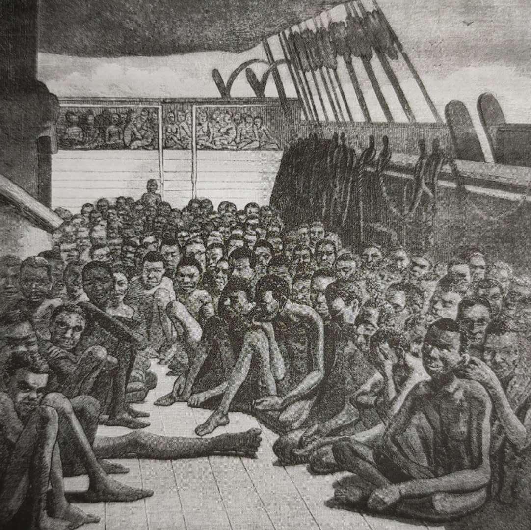 遭残酷虐待的黑奴打开手铐冲上甲板杀死了贩奴船船长