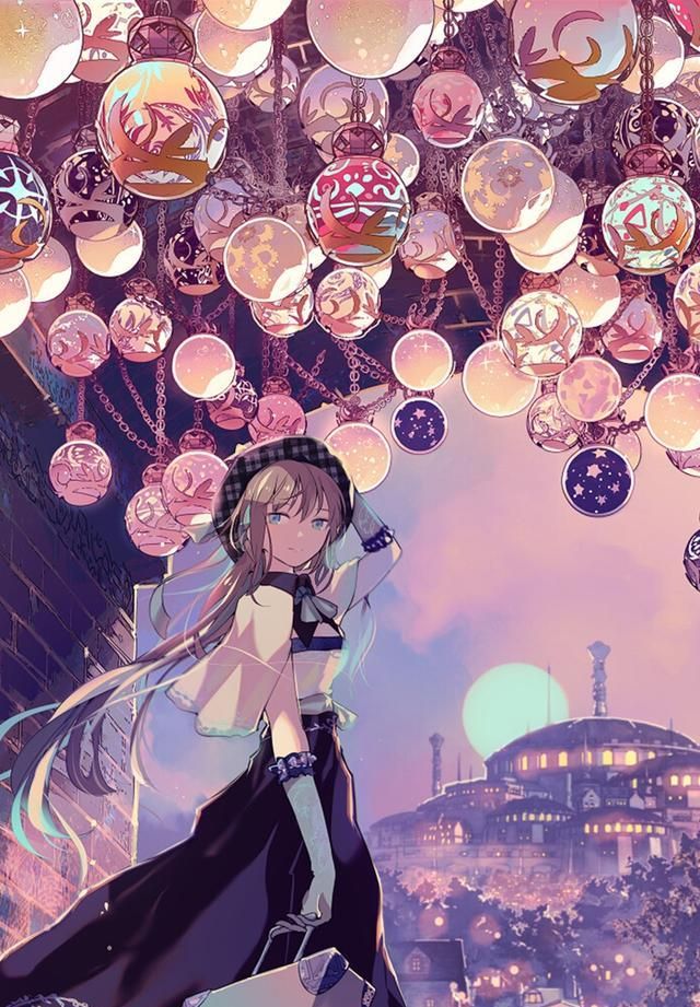 p站二次元概念版动漫插画欣赏镜中花水中月