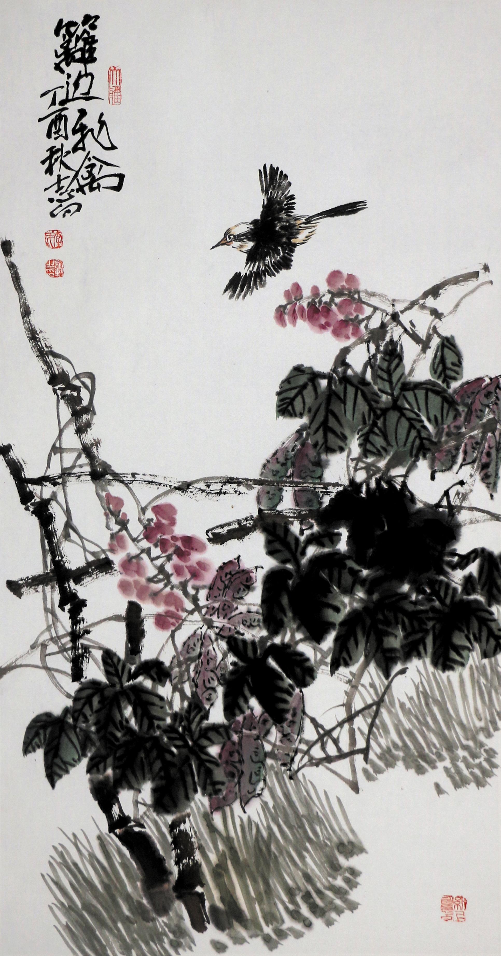 京海墨韵李志向的花鸟画通灵入神别具一格