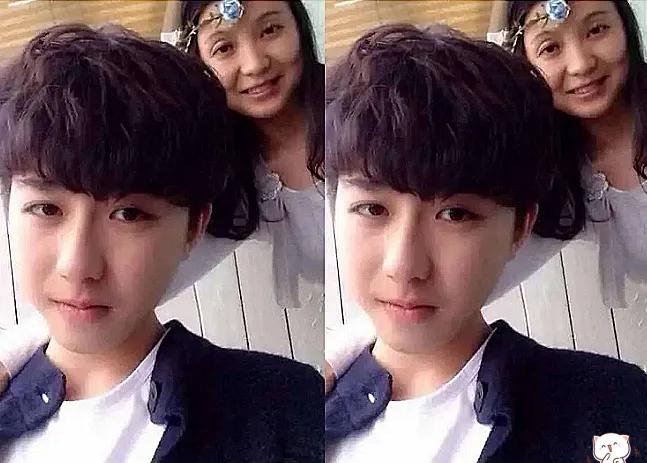 蔡徐坤旧照被公开,妈妈正脸颜值亮了,难怪蔡徐坤现在这么有魅力