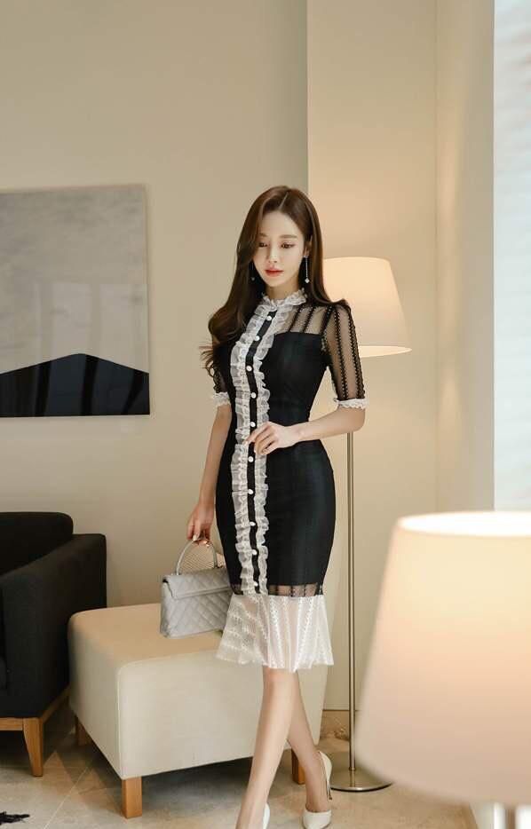 这款时尚包臀裙,孙允珠这样搭配尽显女性高贵优雅气质