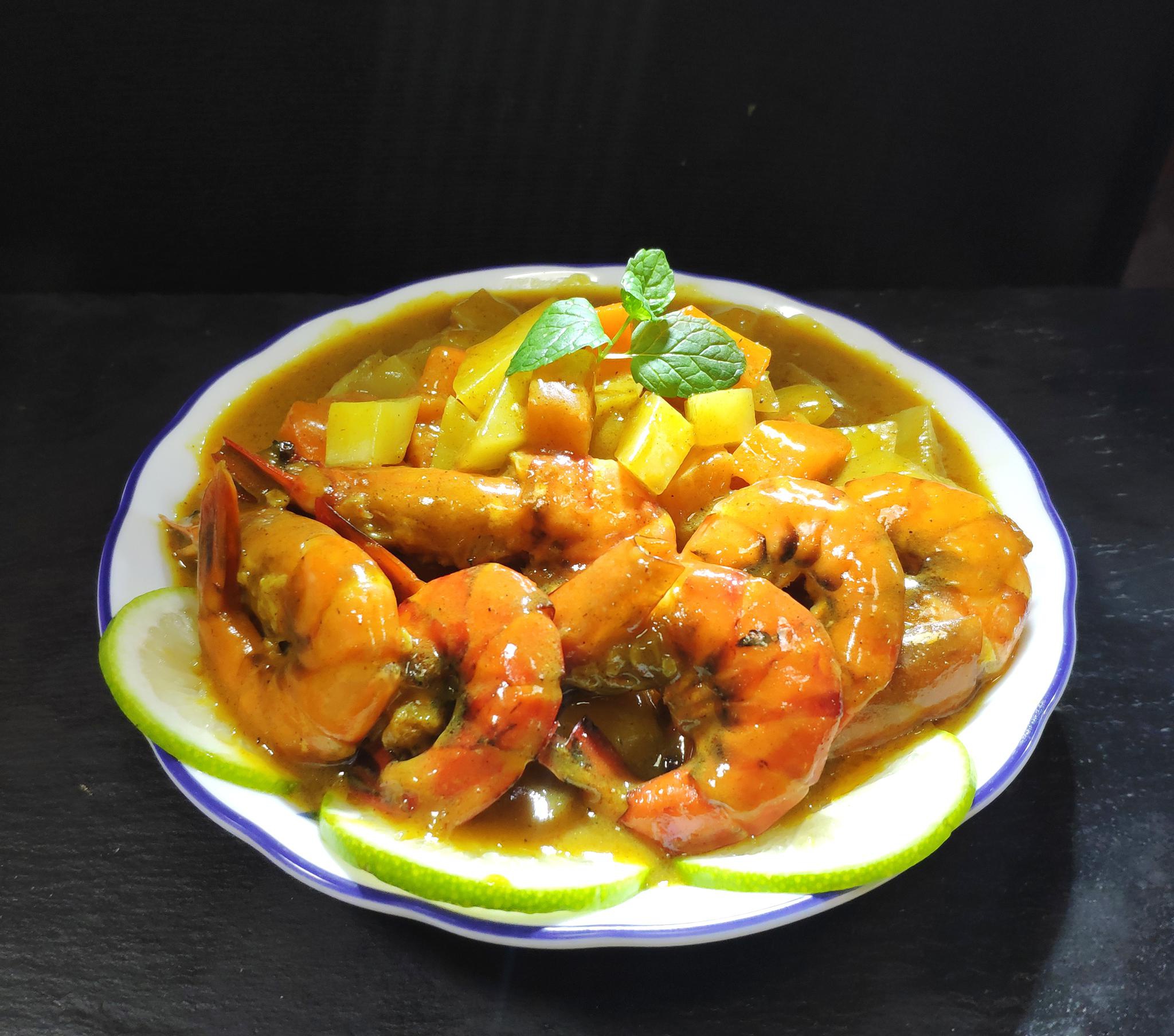 今天吃什么?来一份泰式咖喱虾,立秋后换一换东南亚口味燃爆味蕾