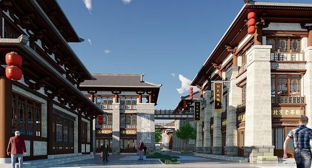 滕州老街高清效果图出炉12万平方米汉唐风格太美