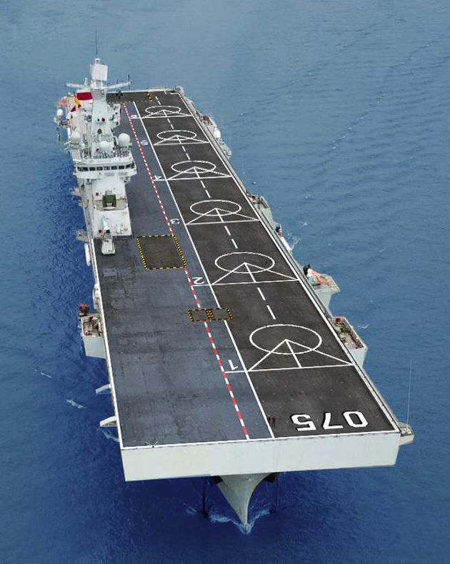 没有垂直起降战机将是075型两栖攻击舰的硬伤其实影响不大