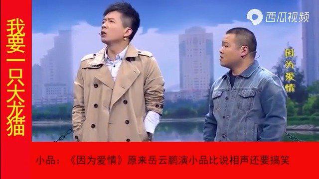 小品~《因为爱情》,原来岳云鹏演小品比说相声还要搞笑