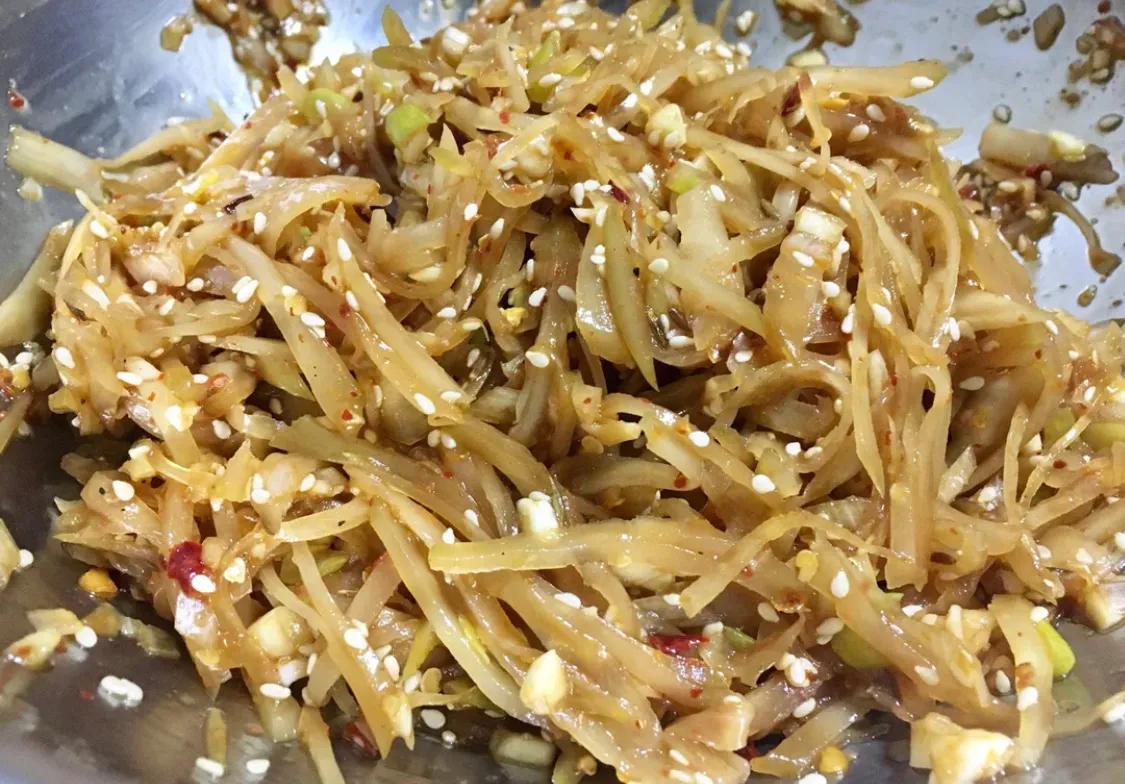 咸菜疙瘩丝儿拌比菜都好吃家庭必备超简单