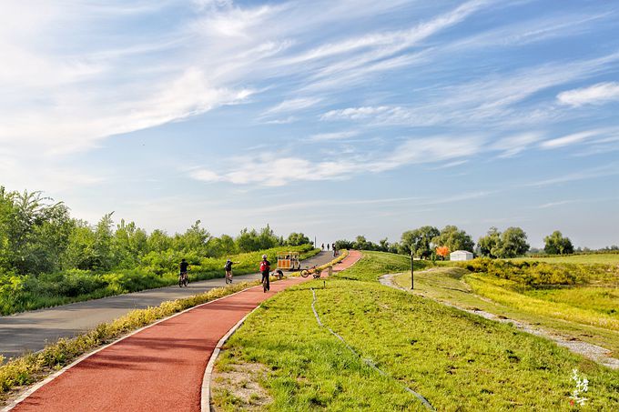 京南固安有一座自行车主题公园因永定河得名深受北京人喜爱