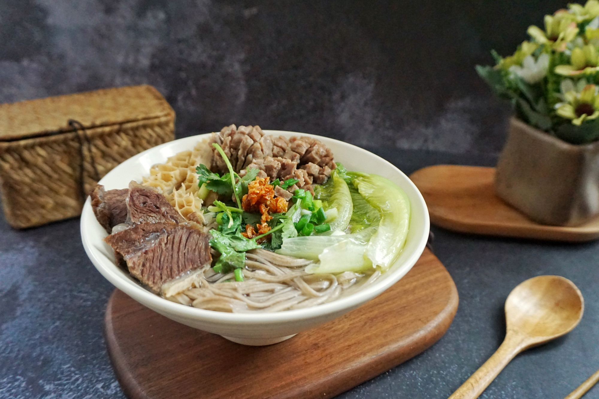 午餐吃的面汤,快手又营养,低脂健康,老公说比外面做