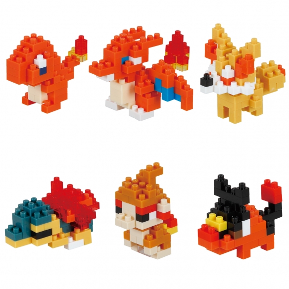 《精灵宝可梦》×nanoblock 火系御三家积木套装上架