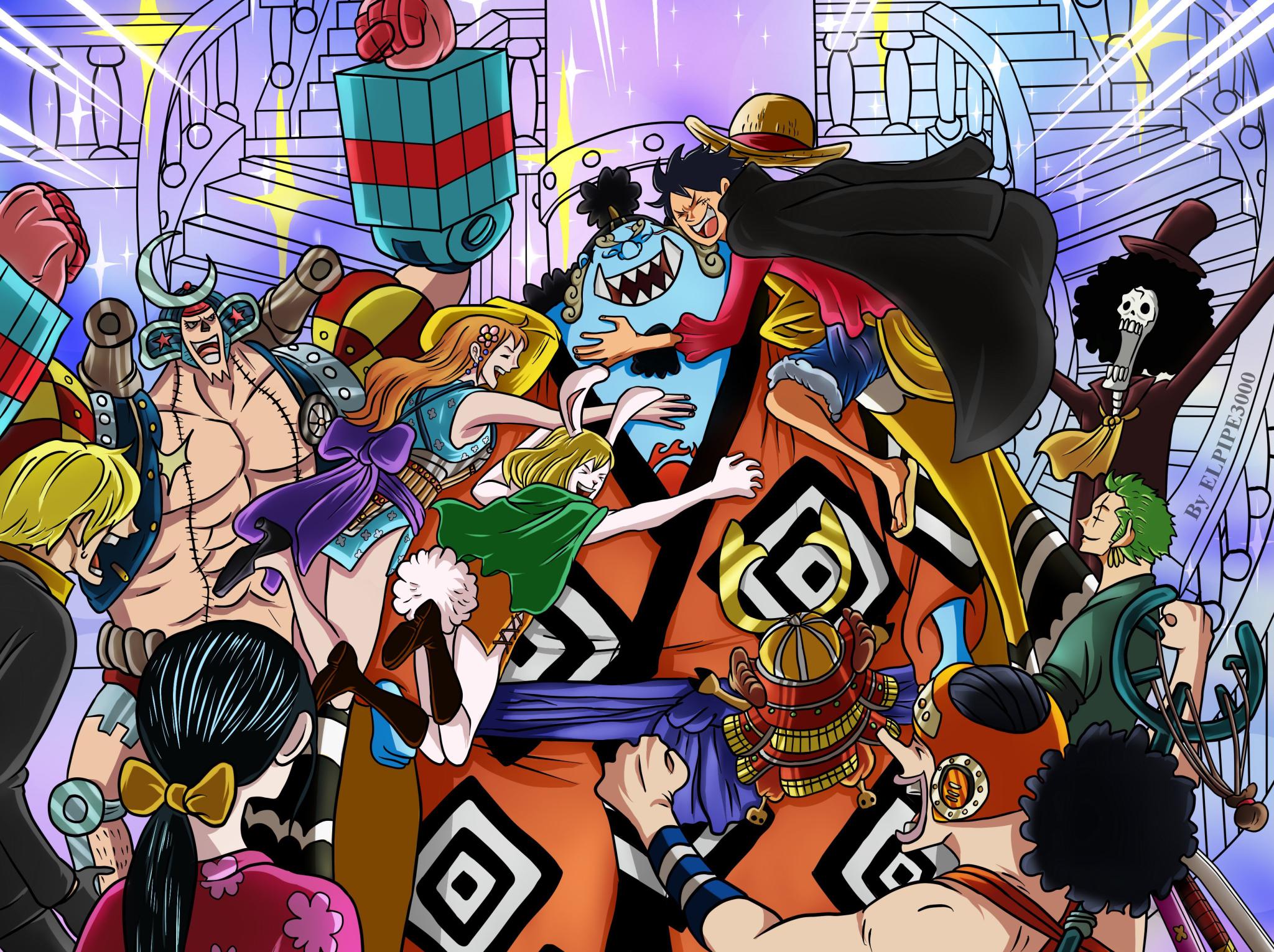 海贼王989,草帽团10人再聚首,庞克哈萨德冰封巨人之谜揭晓