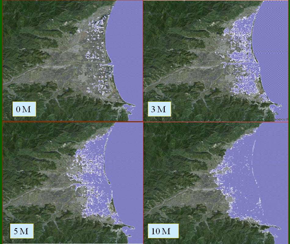 地球海岸线重组海平面上升岛屿消失已开始我国部分也或被淹没
