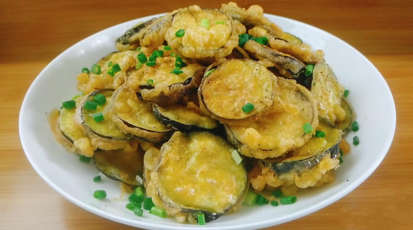 椒盐茄子的家常做法外酥里嫩一口一个太过瘾了你学会了吗