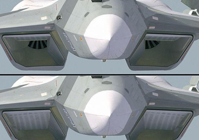 苏-57进气道隐身并非主要靠雷达屏蔽器,而是垂直弯曲进气道