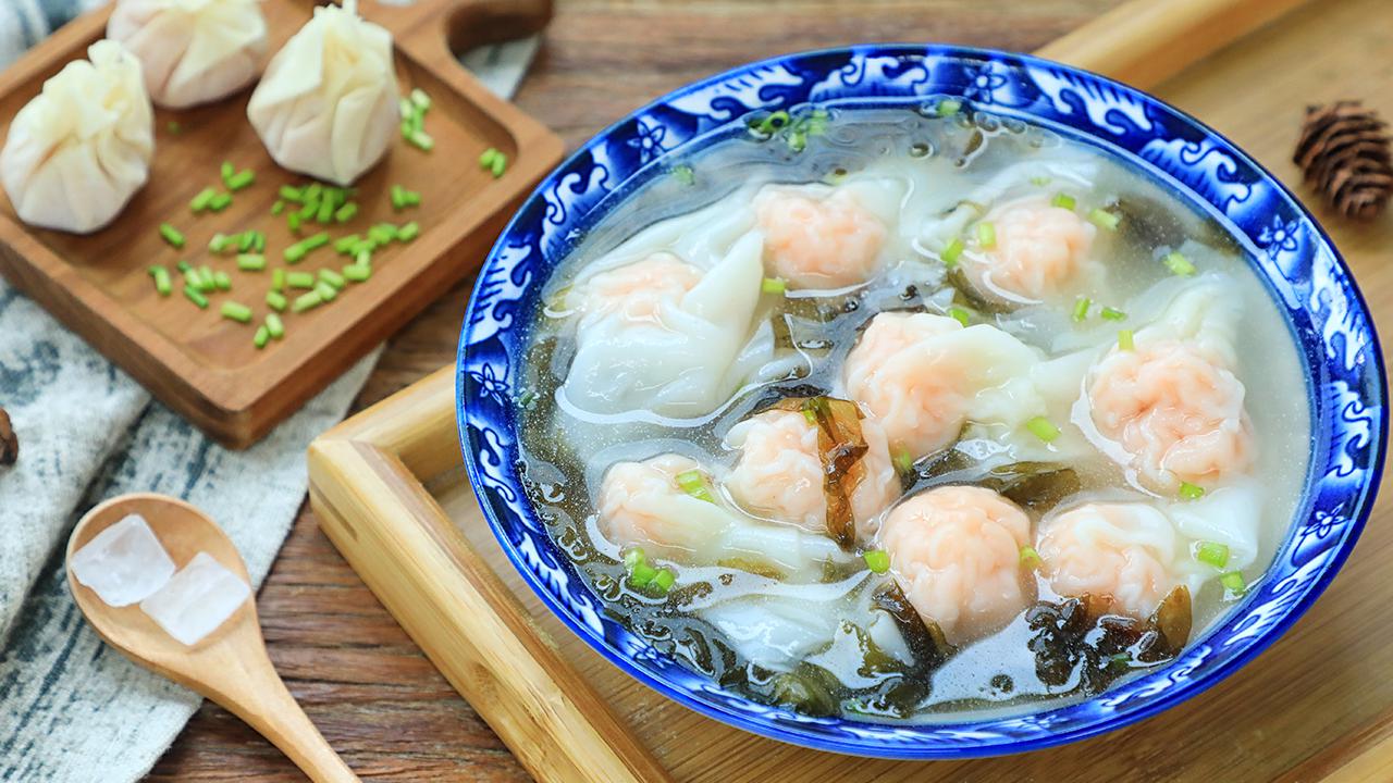 虾肉,做成云吞美味又滋补,不瞒你说,儿子1碗都不够吃|云吞|馄饨皮|汤