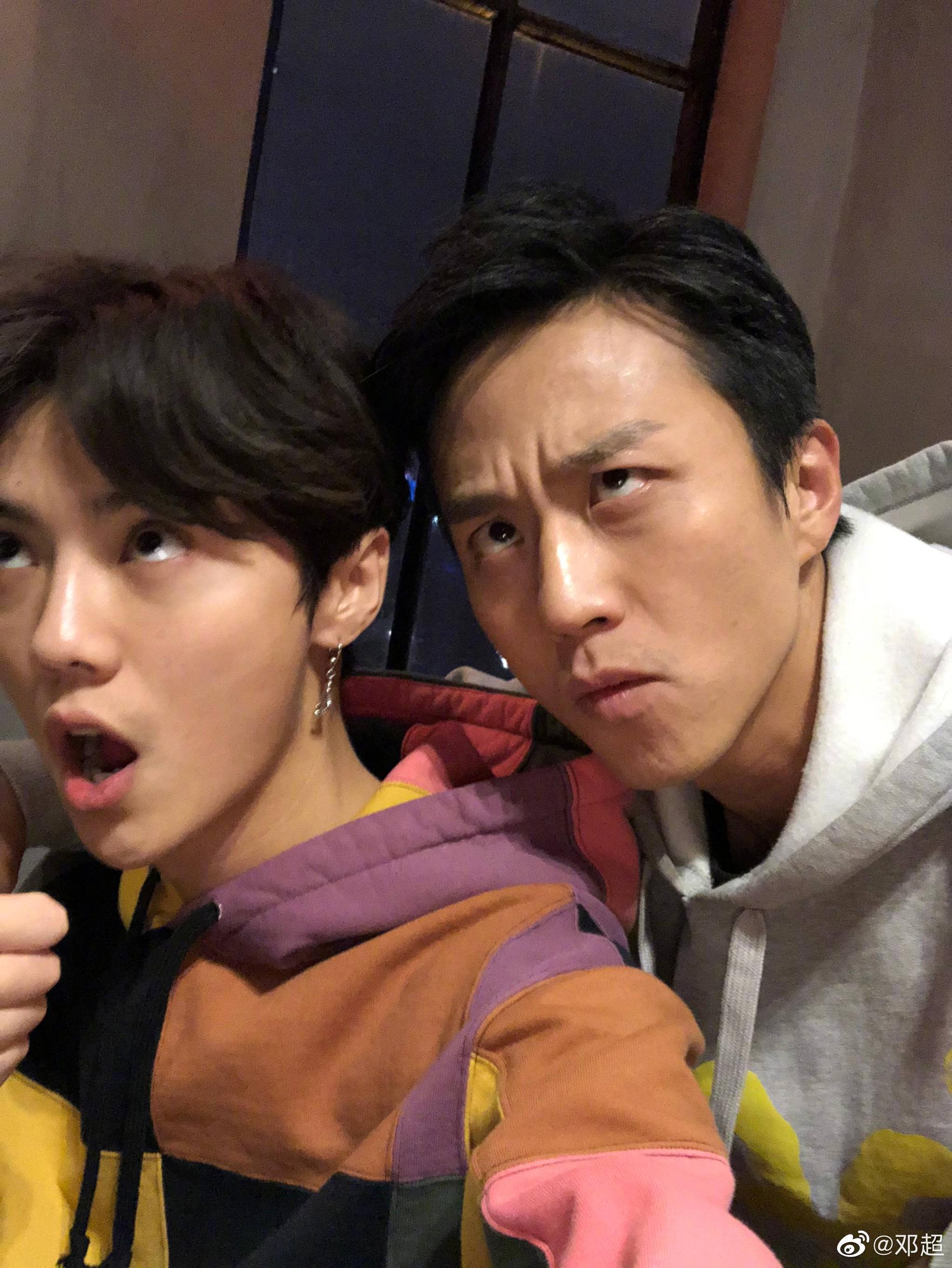 邓超晒新综艺录制,与陈赫鹿晗再聚首,录制后全部累趴