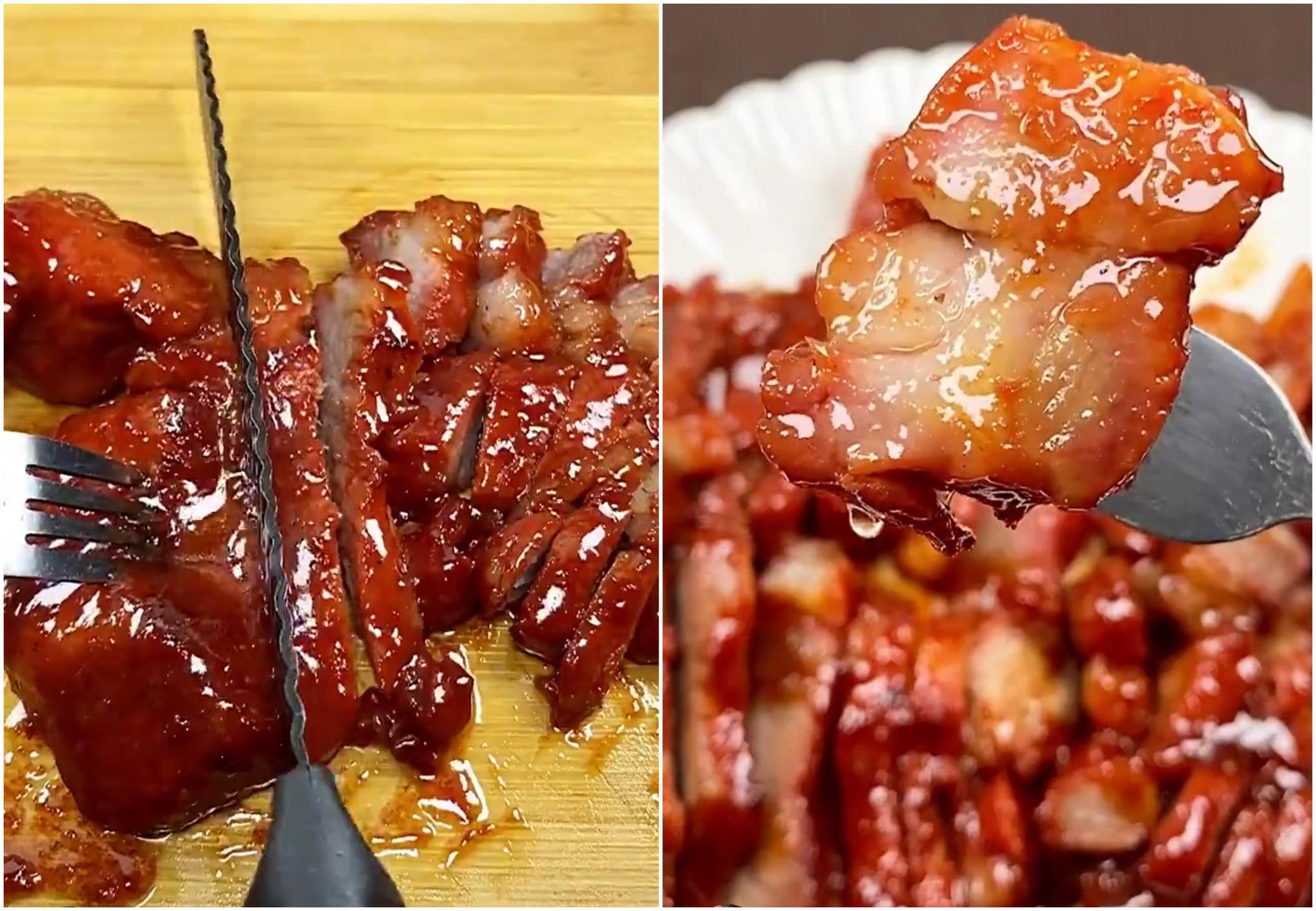 不用烤箱也能做的蜜汁叉烧,软嫩多汁超好吃,方法和配料都超简单