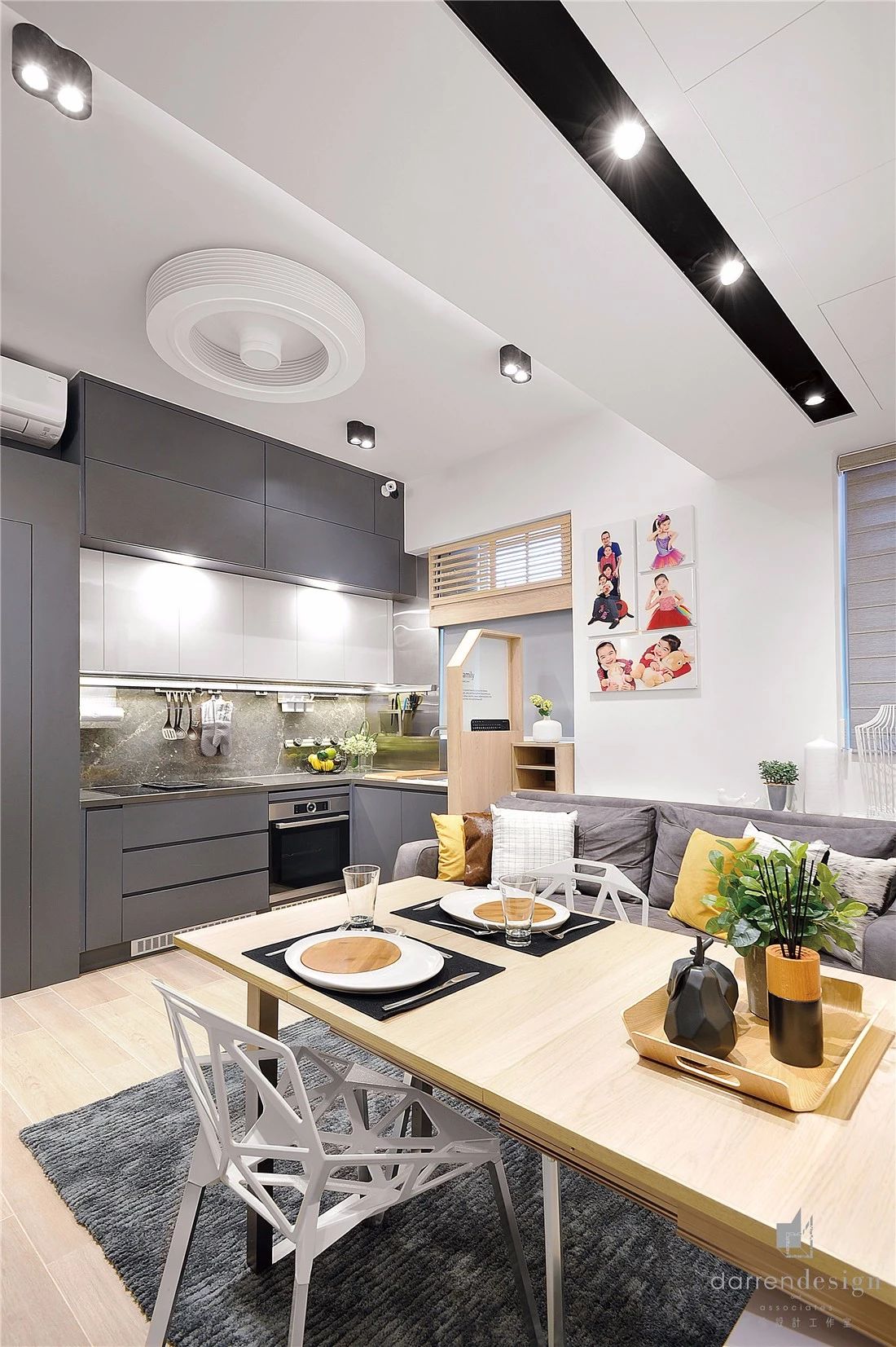 香港59㎡现代简约3室2厅2卫还有步入式衣帽间小户型蜗居典范