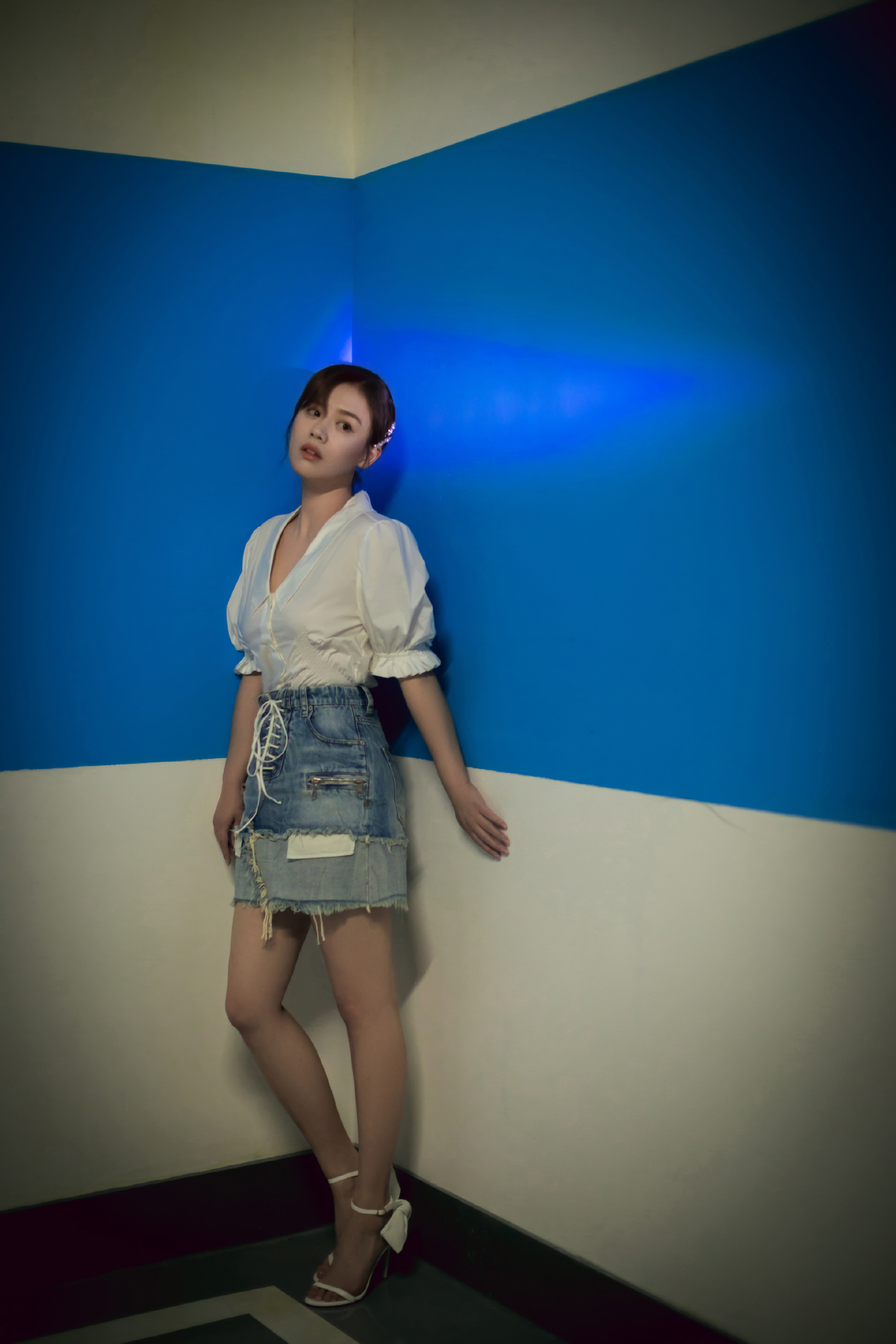 打趣录完节目才瘦好可惜,丸子头少女气质|马思纯|少女|身材_新浪新闻