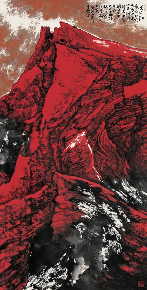 纸本水墨▲周尊圣是现代新中国画的重要开拓者,他的系列作品,为中国