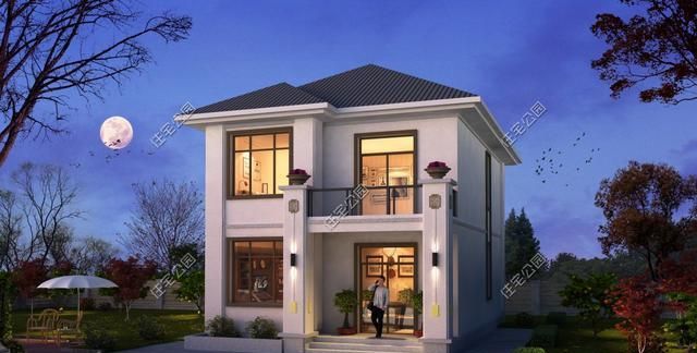 农村宅基地宽8米深12米,如何设计两层的别墅?