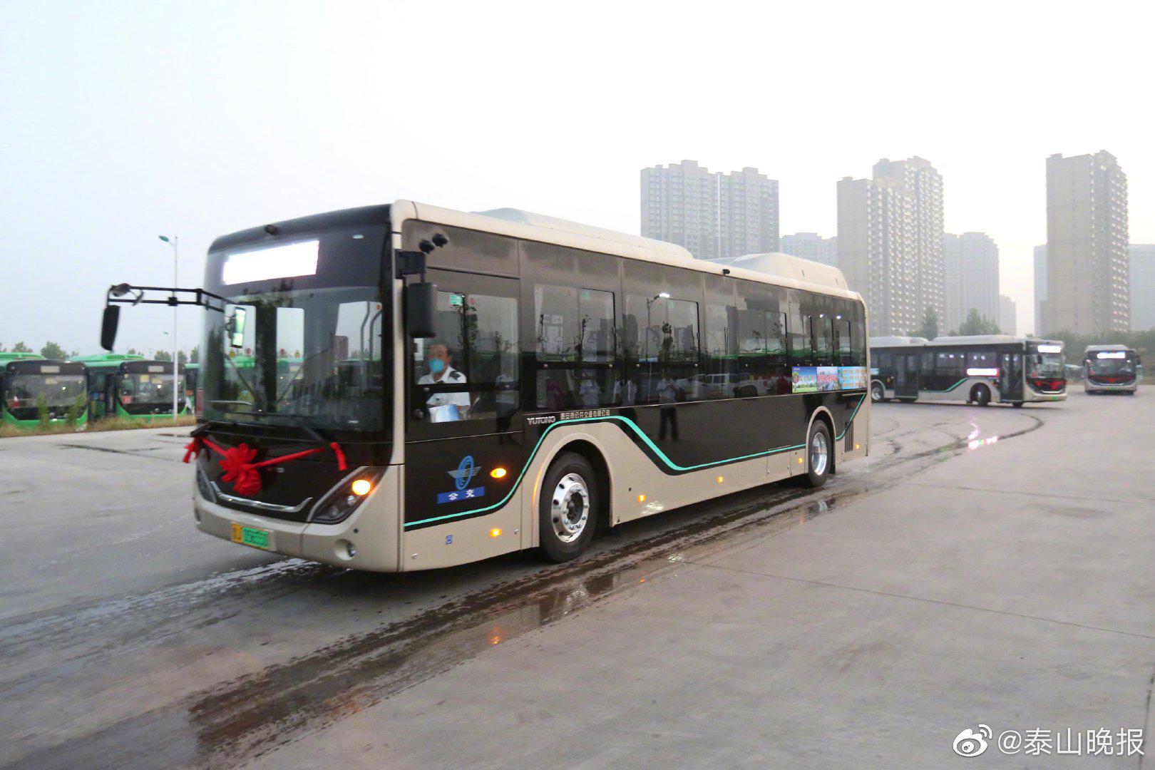 泰城100台新能源公交车投入运行