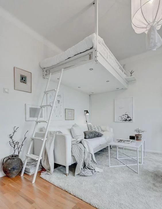 客厅悬空改张床,一居也可感受两居舒适体验!