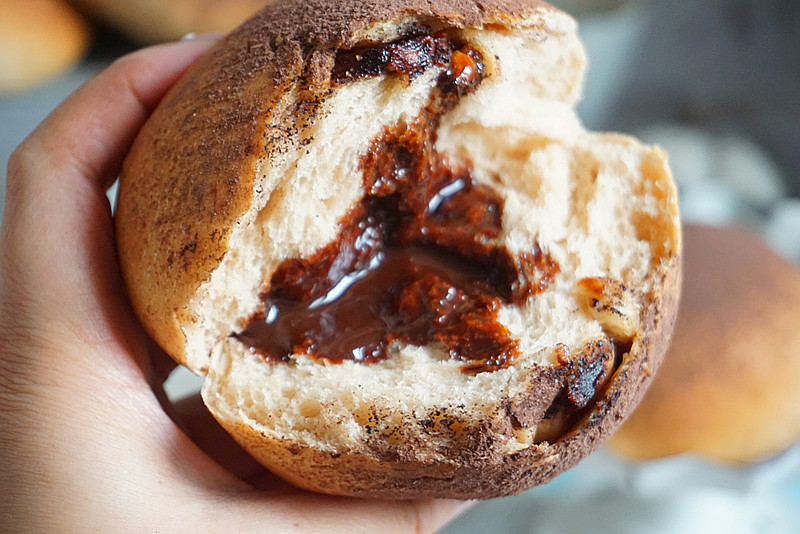 流心爆浆巧克力面包软得一塌糊涂不复杂特好做孩子早餐爱吃