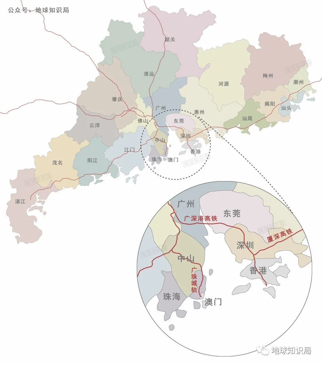除此之外,一大波关于珠江口通道的粤港澳大湾区城际铁路建设也有相应