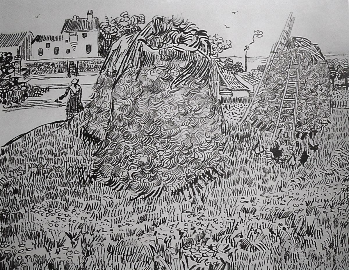 艺术大师梵高经典素描作品欣赏,难得一见