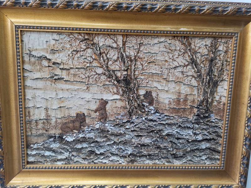 中国北方狩猎民族的 传统文化 :桦树皮画