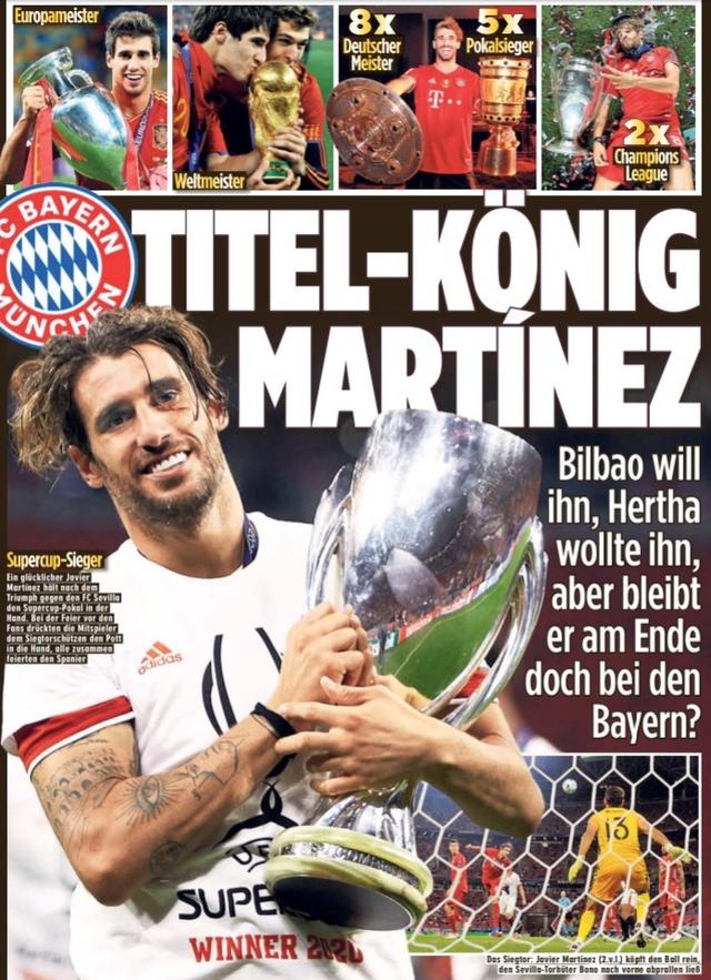 虎扑9月26日讯 据德国《图片报》的消息,毕尔巴鄂竞技引进拜仁中场