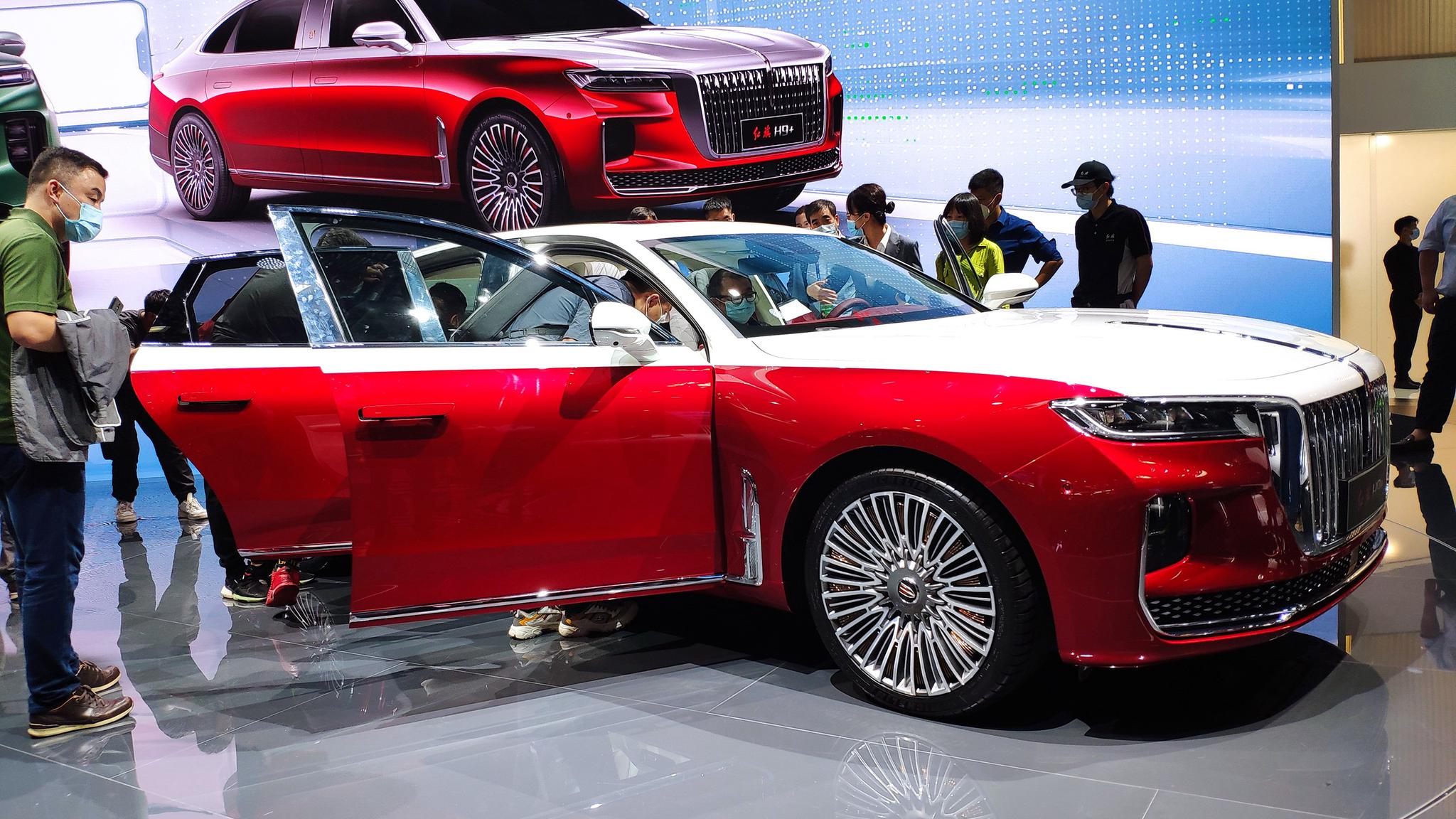 2020年北京车展:红旗h9长轴距版实车-新浪汽车