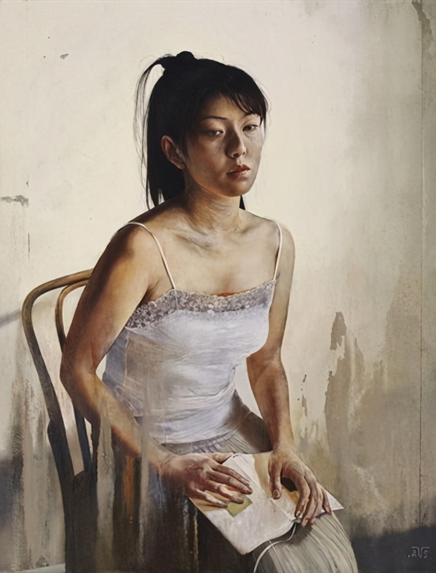 日本艺术家诹访敦超写实人体油画,细腻逼真