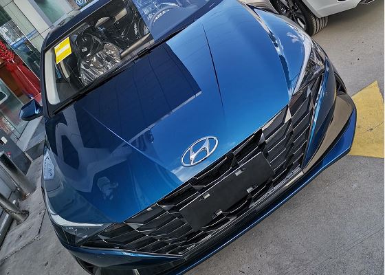 全新第七代现代伊兰特到店,冰海蓝色涂装很洋气,部分配置曝光!