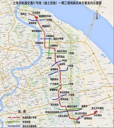 上海规划建设地铁21号线,一期工程长28公里,共设16个站点