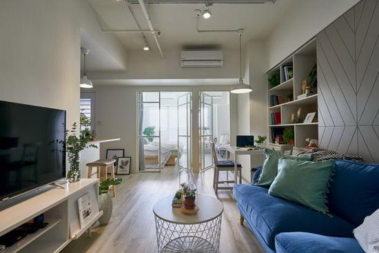 46平小户型,打造出小三室空间,连书房都有,如何设计的呢?