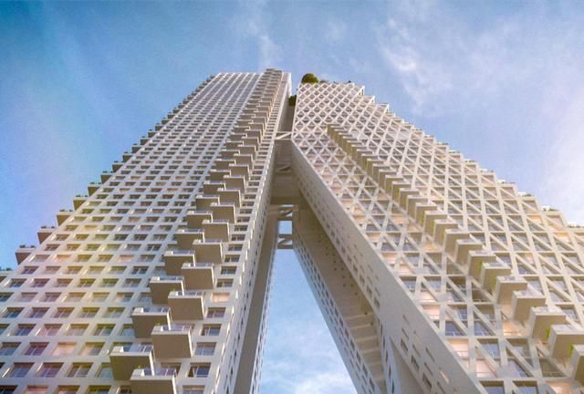 全球最高倾斜大楼:240米高耗资17亿所建,倾斜13.8度都不会倒