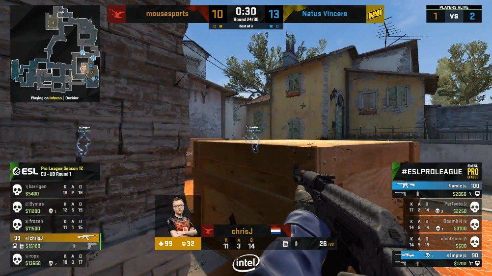 s1mple在路人局中打出盲狙三连杀…… 00:07 杀人诛心!