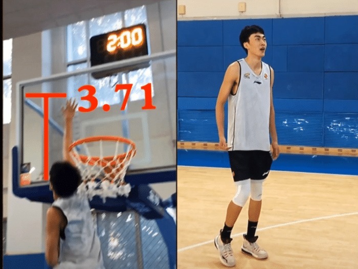 21岁"球二代"摸高3米59!未打cba便进国家队