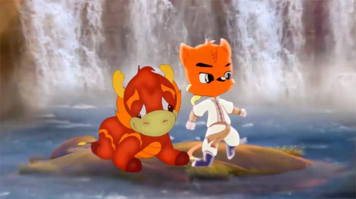 虹猫蓝兔:麒麟受伤了,需要四大神兽来治疗,要坚持住呀