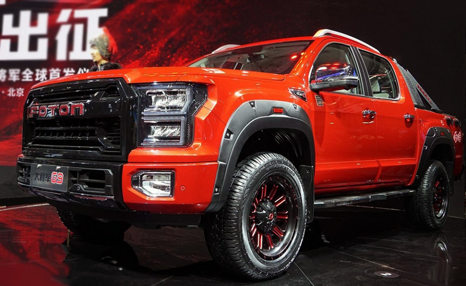 国产版的猛禽福田大将军皮卡亮相外观很霸气