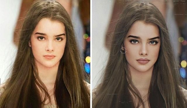 28张好莱坞女明星,ps前后对比照,皮特看完朱莉照片会后悔