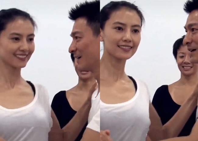 高圆圆与刘德华跳舞照曝光!高圆圆穿烂大街背心超美,这颜值绝杀