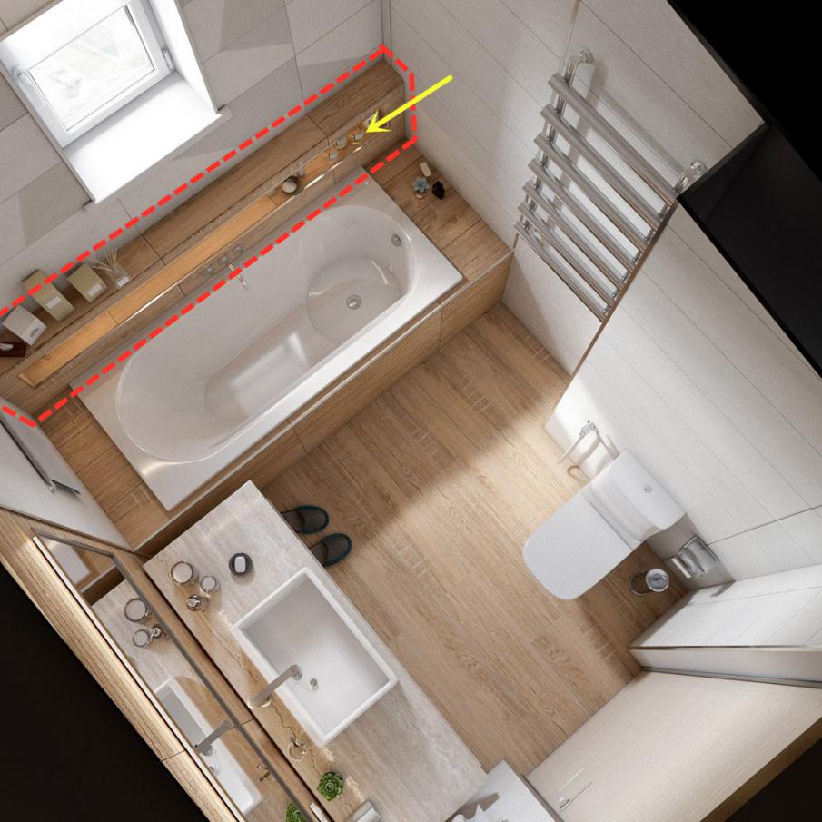 解决了浴缸水龙头安装位置四边被包起来的浴缸,水龙头最适合的位置