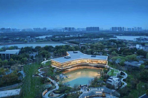 (中国金茂无锡霞客岛生态城示范区实景图)