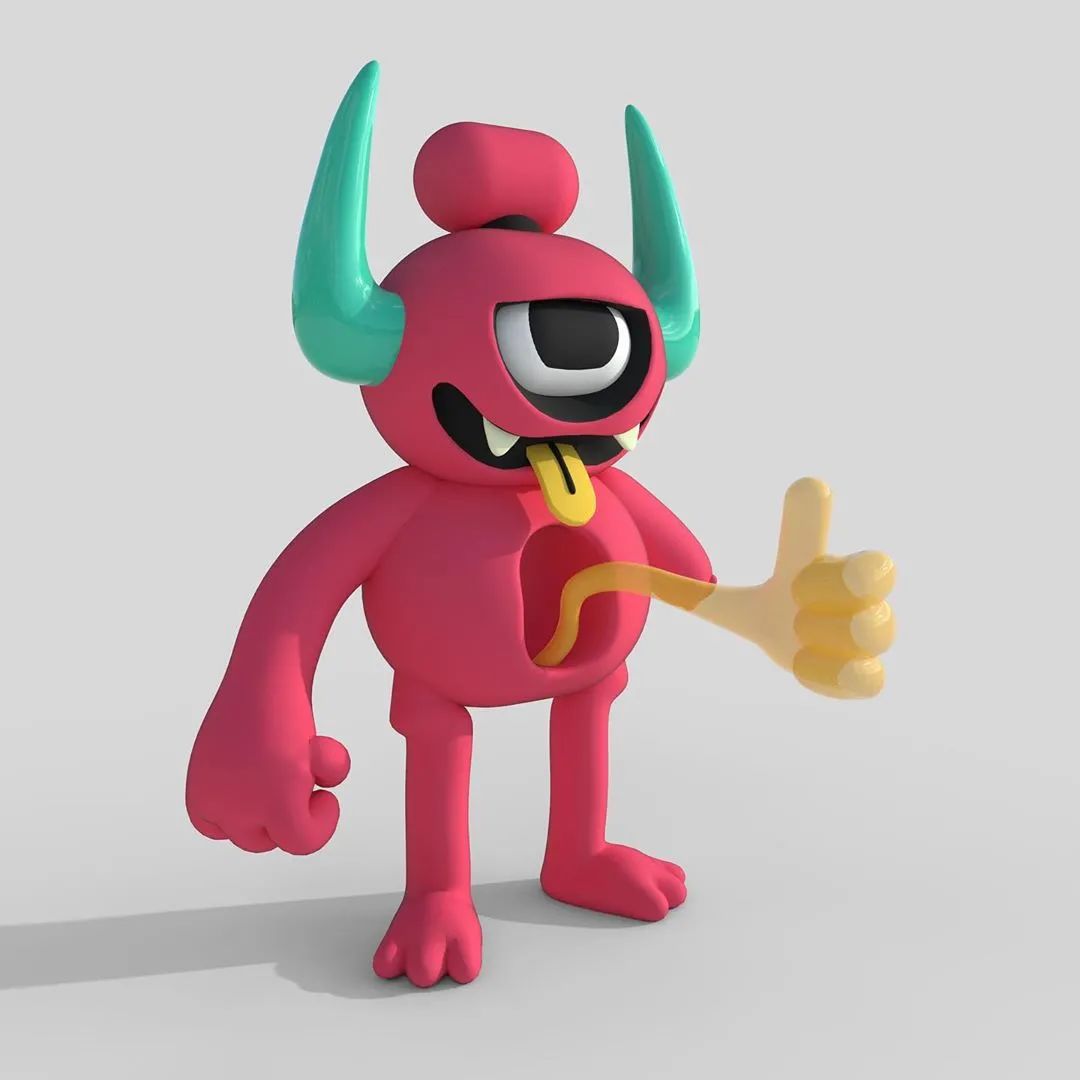 朋友圈配图又怪又可爱的3d设计可以拿来换新的头像啦