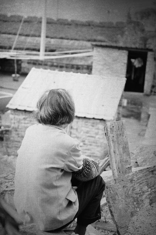 ▼百年老宅前的姥姥,背影阑珊北京的王先生,如何劝说姥姥,姥姥都不