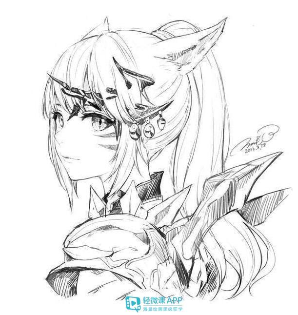 动漫人物线稿如何绘制动漫人物的线稿绘制练习